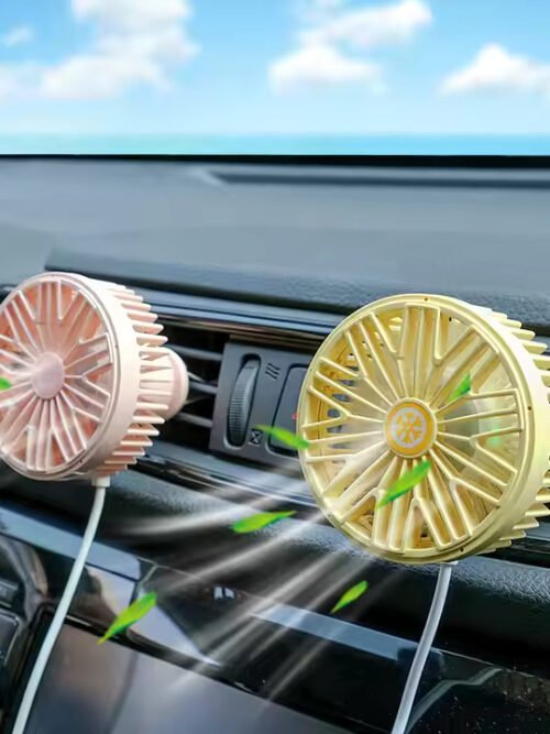 Mini Ventilateur USB pour Voiture avec Lumière LED – Refroidisseur d’Air Compact 5V