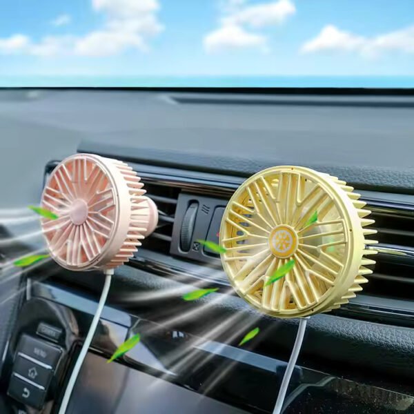 Mini Ventilateur USB pour Voiture avec Lumière LED – Refroidisseur d’Air Compact 5V