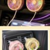 Mini Ventilateur USB pour Voiture avec Lumière LED – Refroidisseur d’Air Compact 5V